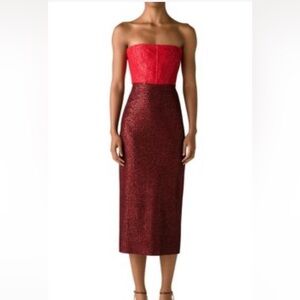 St. John bonded sequin strapless dress size 2